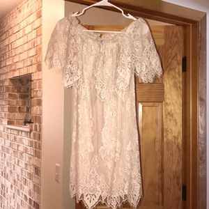 Off the shoulder sexy lace dress